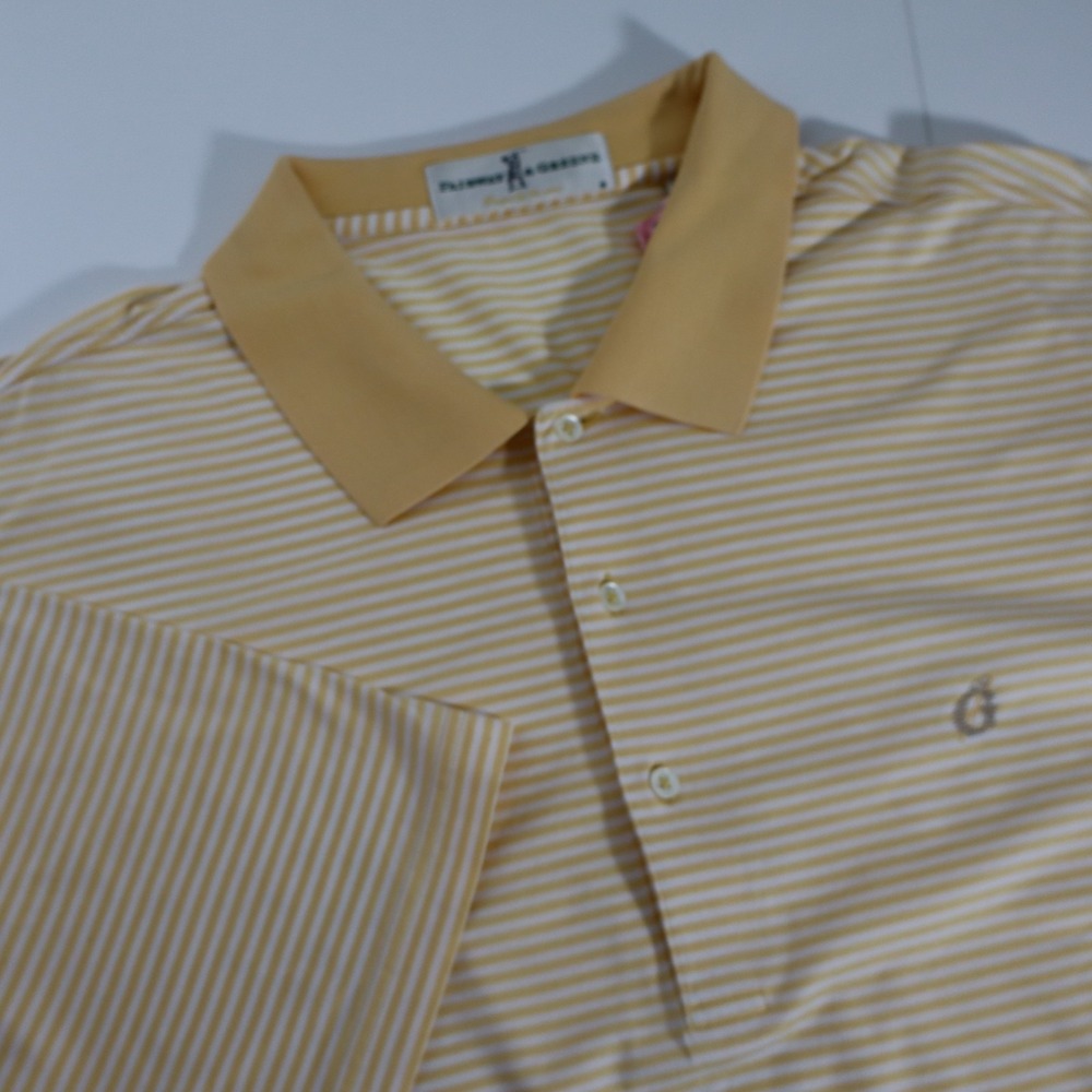 Fairway & Greene Polo Shirt The Greenbrier GOLF Mens XXL Yellow/White